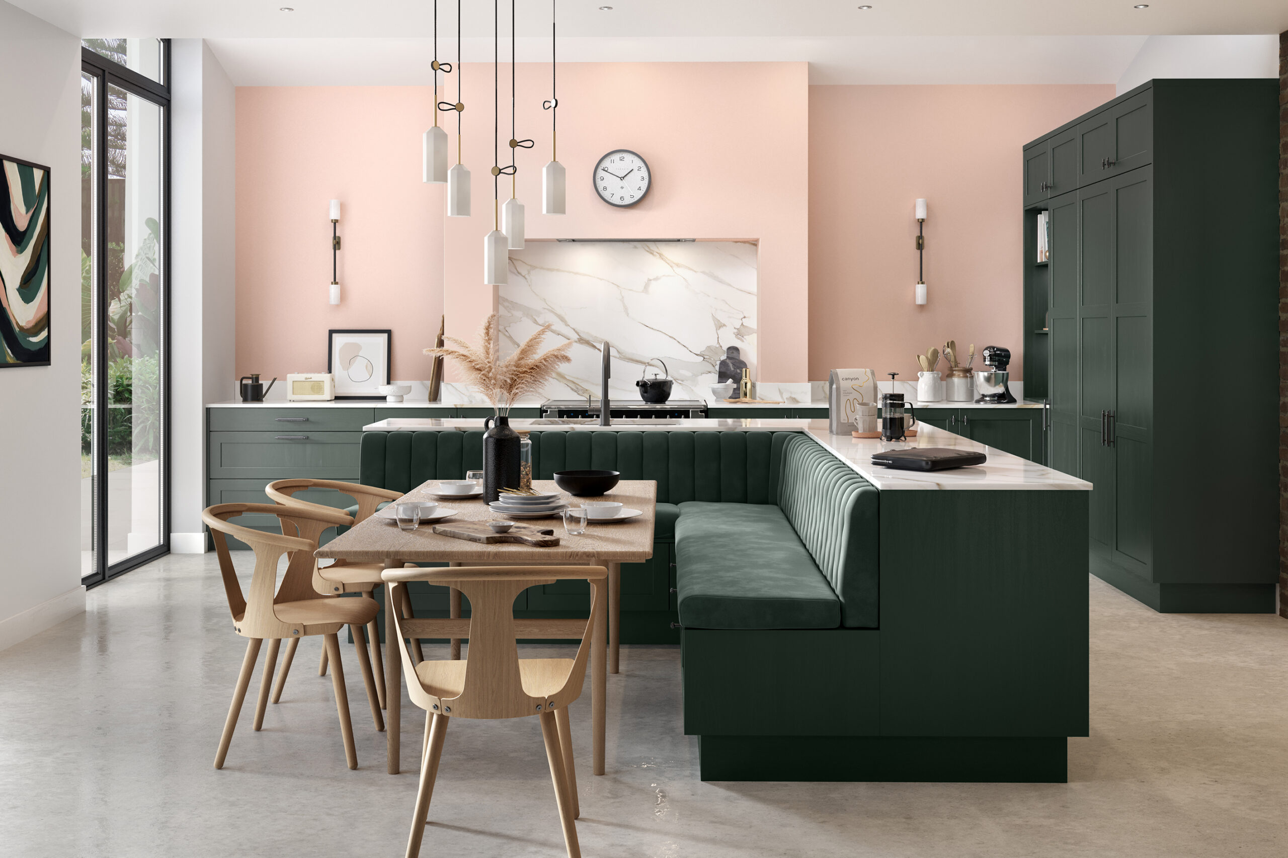 Discount Kitchen Factory Hutton kitchen cabinets in Heritage Green